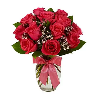 Hot Pink Rose Bouquet