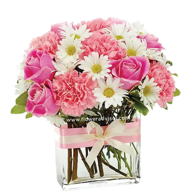 Pinkn Pretty Vase Arrangement