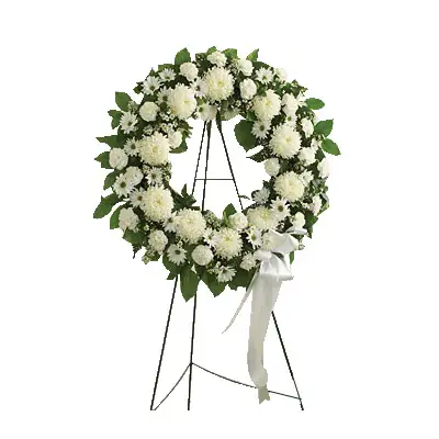 White Standing Wreath